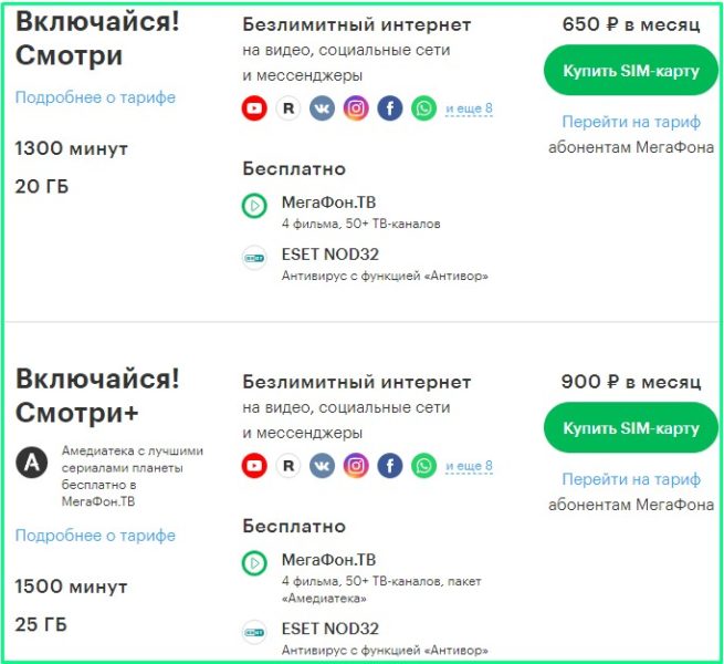 Тариф все мегафон описание киров